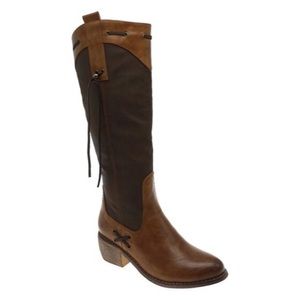 PIERRE DUMAS Tan Eyelet Stitch Rimini Boot